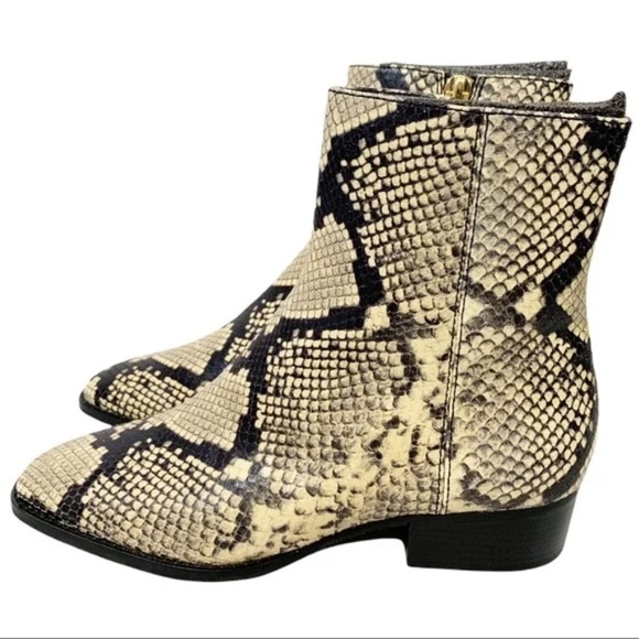 Stella Luna Leather Snake Print Ankle Boots Size 39 - Picture 4 of 8